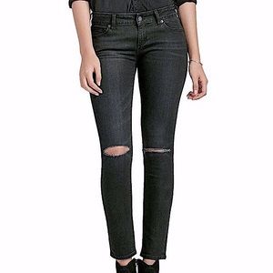 Lucky Brand Distressed Lolita Skinny Ankle Jeans in Black - Size 4/27